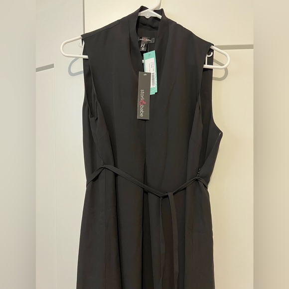 NWT - Stork & Babe Natalie Maternity Pleated Woven Dress - Picture 5 of 6